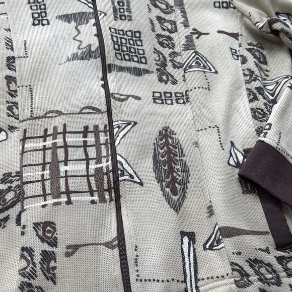 Vintage Rafael Sport Vintage Abstract Print Cotton Blend Lightweight Jacket - Picture 9 of 10